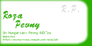 roza pevny business card